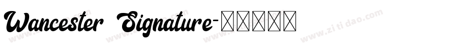 Wancester Signature字体转换